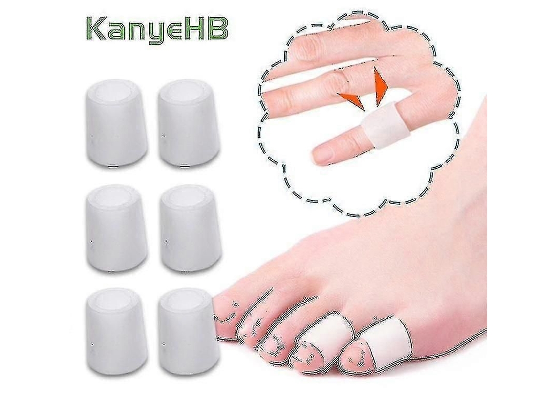 Separadores De Dedos De Gel De Silicona Para Valgo Del Pulgar, 6 Piezas, 3 Pares, Protector De Dedo Meñique