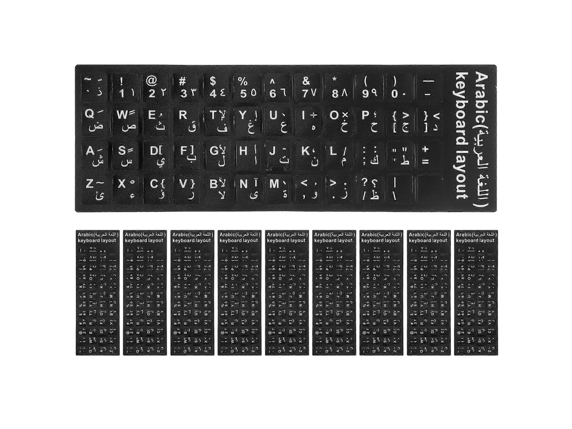 10 pegatinas para teclado, reemplazo de letras para teclado árabe Ly Ebike