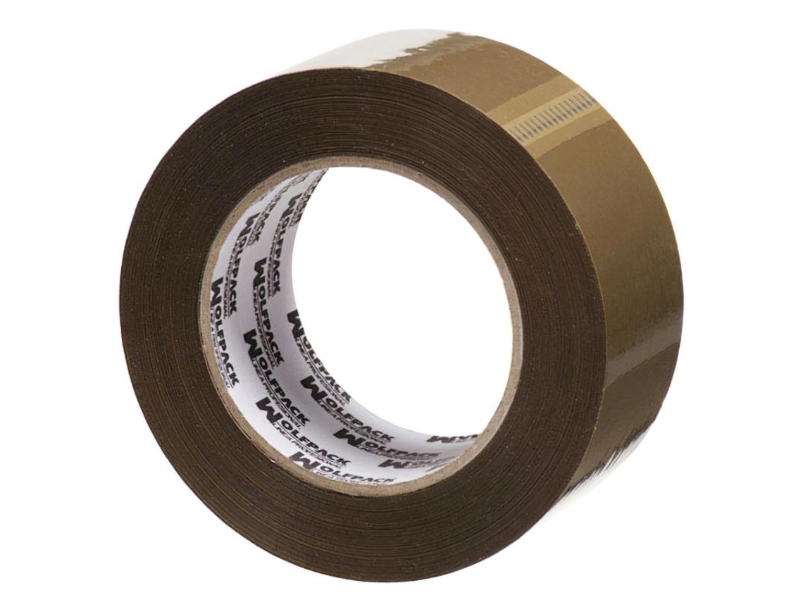 Cinta Embalar Marron 48 mm x 132 m. WOLFPACK LINEA PROFESIONAL