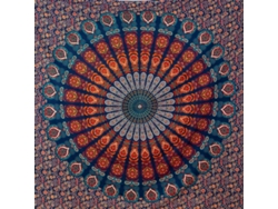 Mandala-wandteppich Mehrzweck Großformat Blau/rot 150x200 Cm - Teppich/bettlaken/wandverkleidung