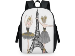 Mochila Tropicallife Torre Eiffel Ballet Girl Para Niños Niñas Hombres Mujeres Mochila Multiusos Escolar In