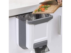 Cubo De Basura De Cocina Plegable De Plástico De 8 Litros Para Montaje En Pared Y Puertas De Armarios (blanco)