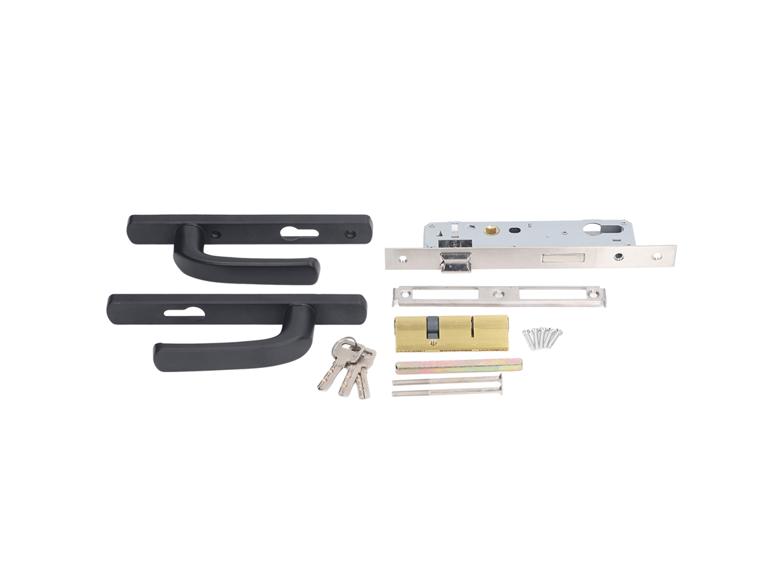 Cerradura De Puerta Principal Robusta Anti-intrusión Con Manija, Silenciosa, De Aleación De Aluminio.