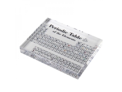 Tabla periódica de los elementos reales en acrílico, ideal como regalo de escritorio para niños, material escolar y de ciencias.