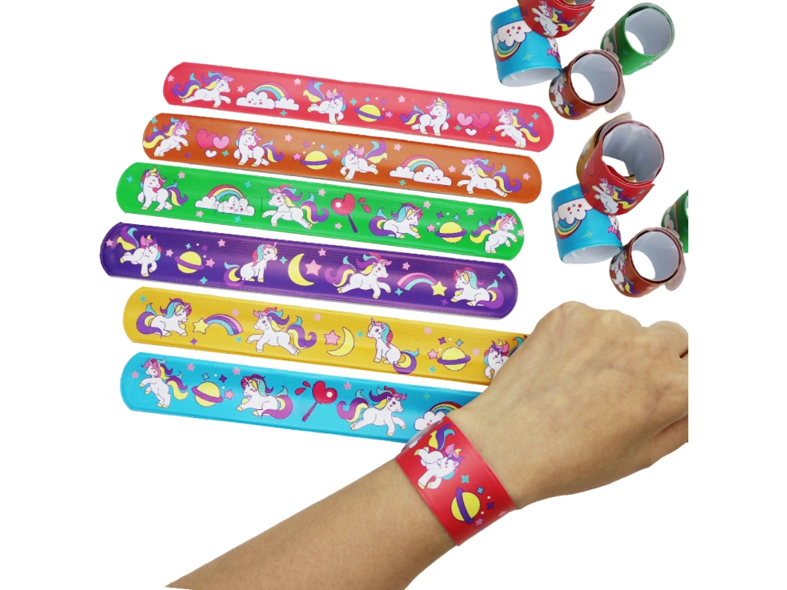 2026-50 Pulseras Slap Band Coloridas Para Niños Niñas Regalos Fiestas Cumpleaños Navidad Suministros