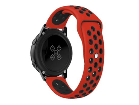 Correa de Silicona bicolor para Samsung Galaxy Watch Active - rojo/negro