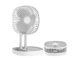 Ventilador de escritorio portátil recargable por USB - Blanco