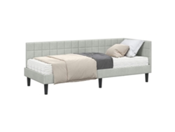 Maison Exclusive - Estructura De Cama Esquina Con Colchón Manual 2 Pcs Gris Claro
