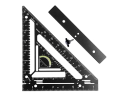 Escuadra Para Vigas, Herramienta Para Trabajar La Madera, Regla Triangular, Transportador, Aluminio Negro.