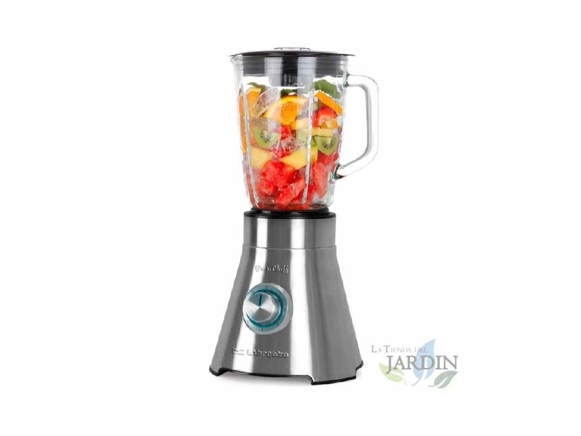 Batidora de Vaso ORBEGOZO Vaso de Cristal 1,5L Corpo Acero Inoxidable 1500W