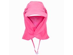 Sombrero De Ala Ancha Con Orejeras Y Protección Para El Cuello, Parasol Desmontable Para Pesca, Senderismo, Acampada, Color Rojo Rosado.