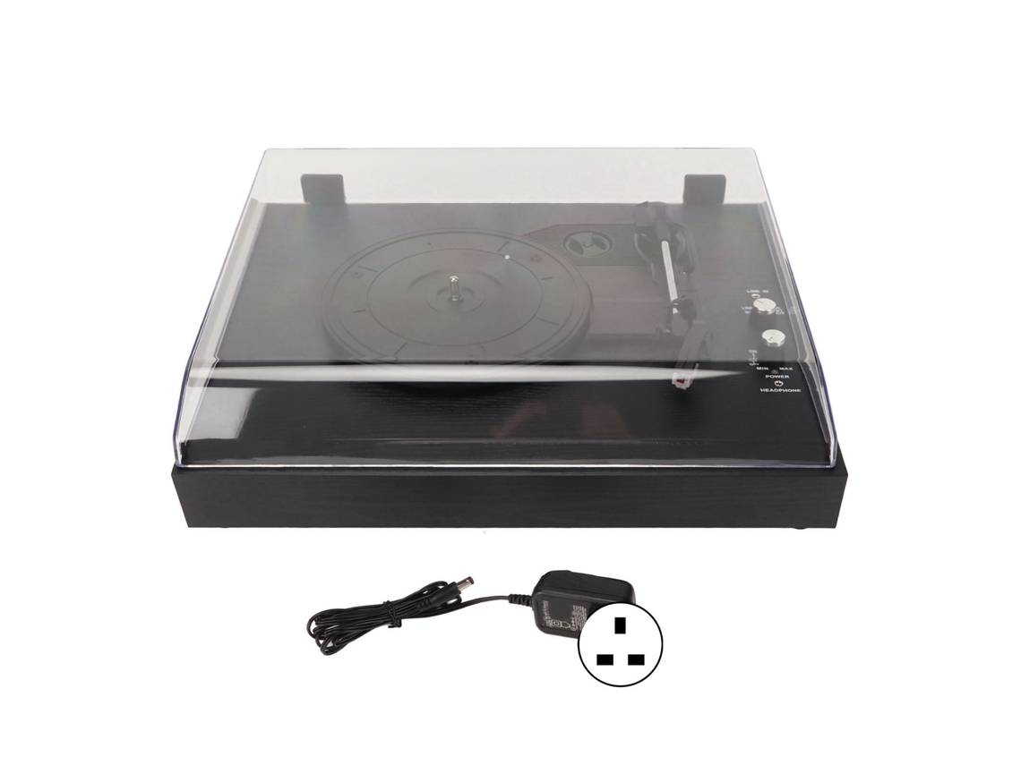 Tocadiscos De Vinilo 3 Velocidades Altavoz Estéreo Hifi Bluetooth Con Enchufe Uk