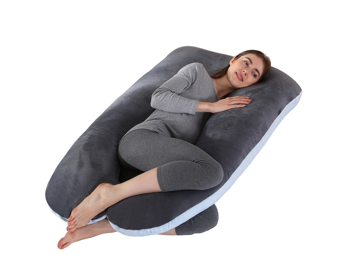 Almohada Para Embarazadas, Almohada En U Desmontable Y Lavable, Gran Cojín De Espalda