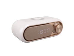 HURRISE Despertador Digital con Carga por Cable Radio Despertador con Carga por Cable Altavoz LED Despertador Decorativo Péndulo Spray Ou