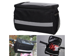 2026-bolsa Para Manillar De Bicicleta Con Bolsillo De Malla Lateral Y Funda Transparente Para Teléfono Bolsa Delantera