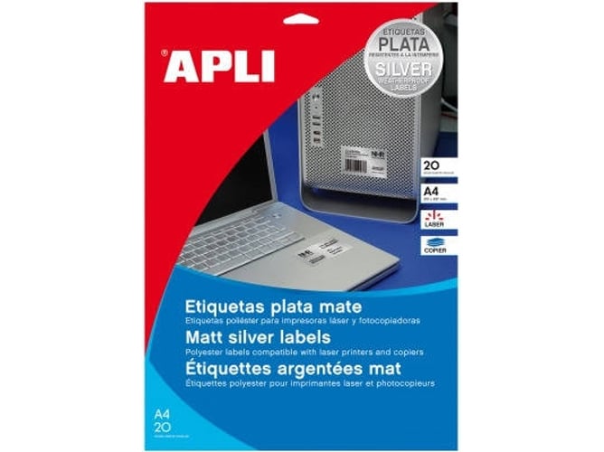 Etiquetas Resistentes APLI Plateadas