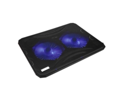 Base De Refrigeración Para Portátil Ultra Delgada Con Dos Ventiladores Silenciosos Base De Refrigeración 17 Led Silenciosa Negra