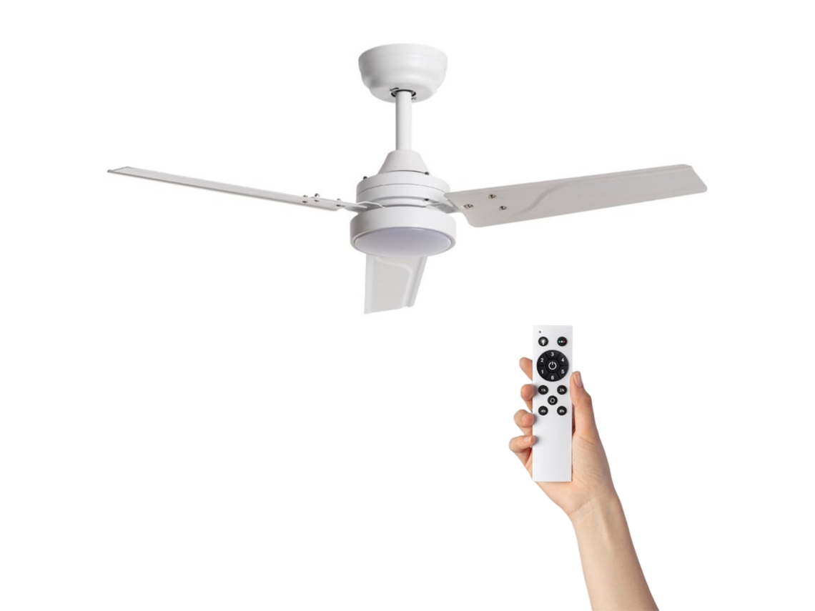 Ventilador De Techo Vacker Con Luz CCT, 105 Cm, 40W, IP44 JANDEI