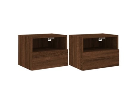 Conjunto 2 Muebles de pared para TV madera roble marrón VIDAXL (40 x 30 x 30 cm)