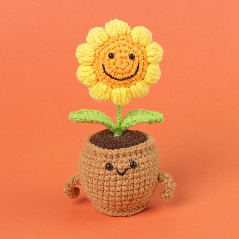 (1 Pieza) Maceta De Ganchillo Linda Y Tejida A Mano, Decoración Para El Hogar Con Plantas Tejidas A Ganchillo A Mano