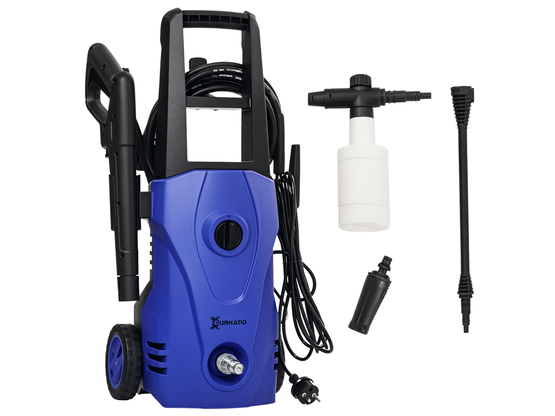 Lavadora Alta Pressão 1600w 432l/h 130bar Mangueira 6m Acessórios Azul