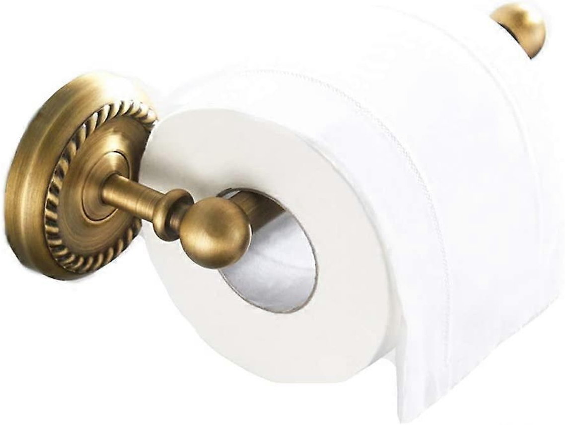 Porta Papel Higiénico De Pared Con Soporte Para Móvil De Latón Antiguo Estilo Retro