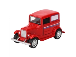 Coche De Juguete Vintage De Aleación, Modelo De Simulación Para Niños Con Ruedas Retráctiles, Rojo.