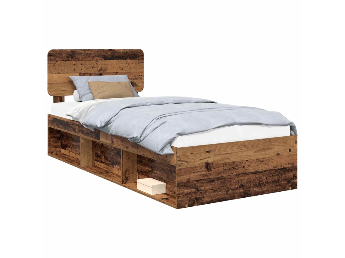 Maison Exclusive - Estructura De Cama Con Cabecera Madera Vieja 100 X 200 Cm