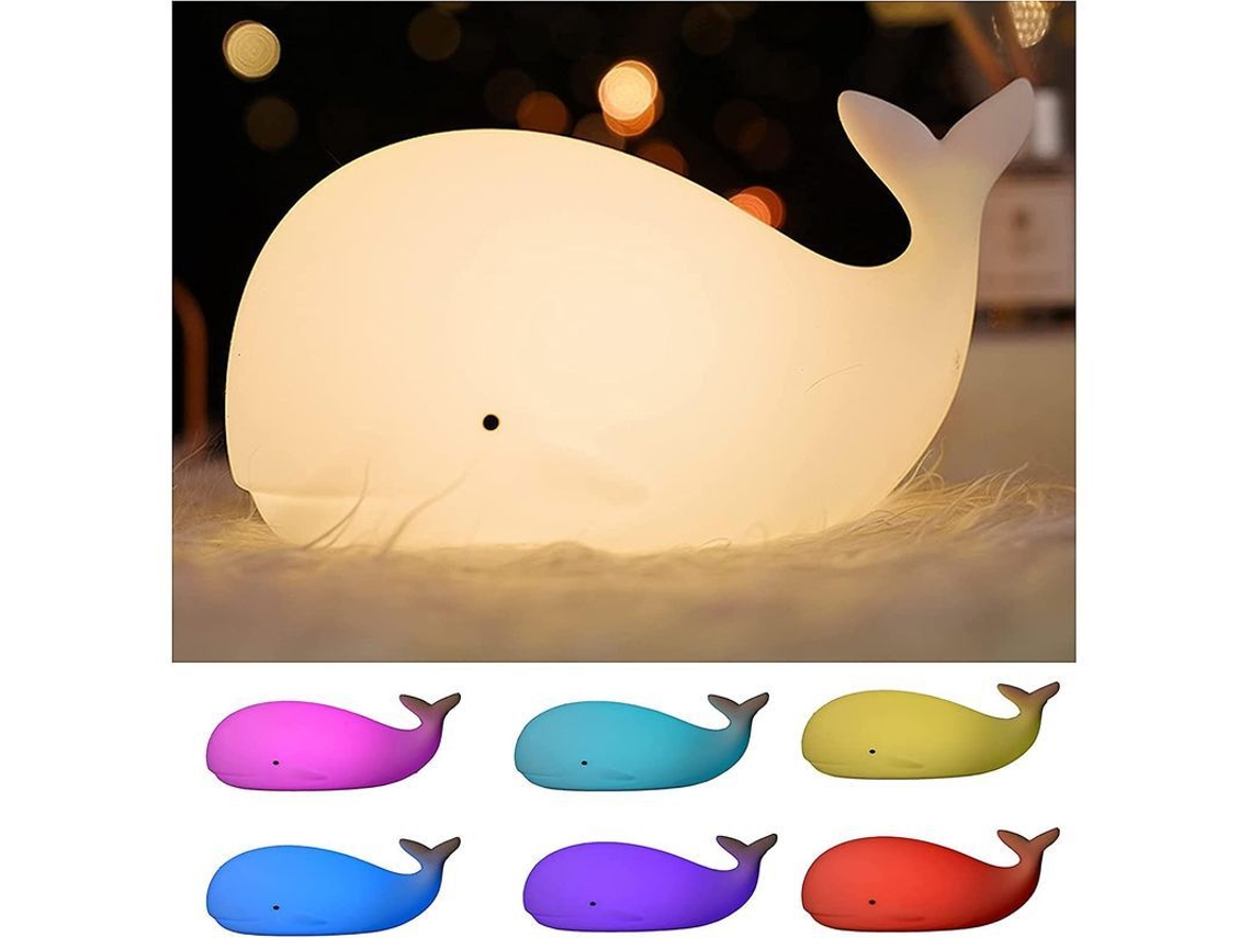 Lámpara Nocturna Portátil Led Para Niños Silicona Multicolor Caliente Blanca Regalo