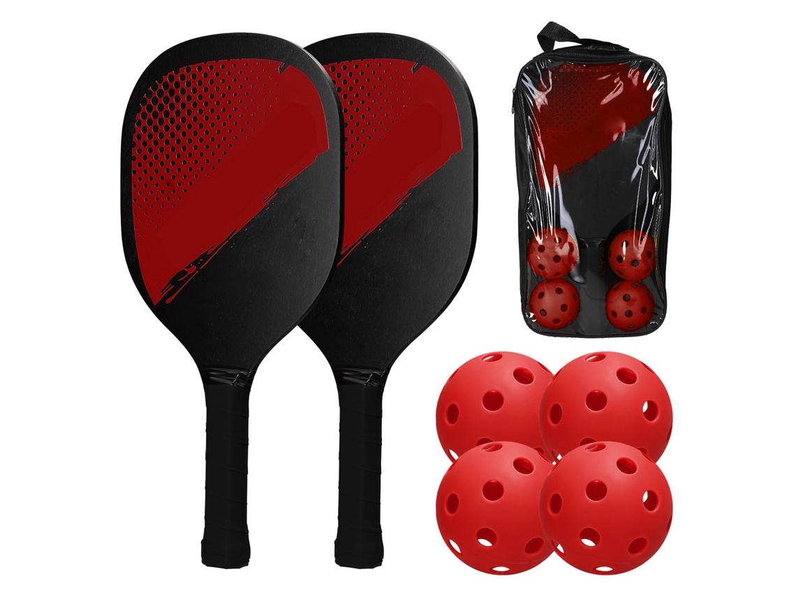 Kklv-set De Raquetas De Pickleball: 2 Raquetas Y 4 Pelotas Com Bolsa De Transporte Para Homem E Mulher