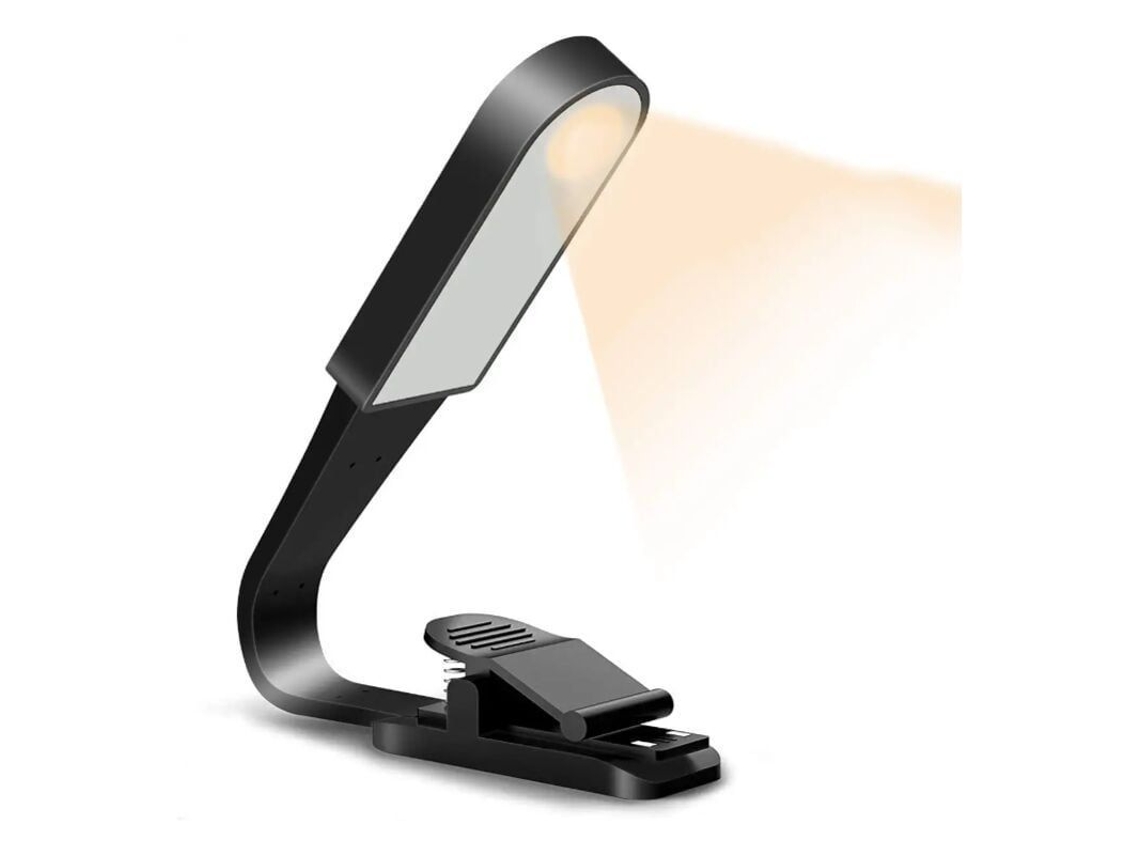 Lámpara De Lectura Usb Recargable Con Sensor Táctil, 3 Modos De Luz Para El Cuidado De La Vista Y Clip Flexible.