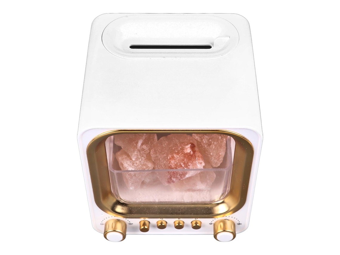 Difusor de aceites esenciales Bluetooth 4 en 1 de 160 ml, color blanco marfil.