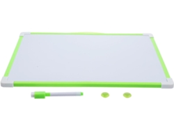 Pizarra Blanca Borrable De Pvc Verde De Doble Cara, Superficie De Escritura Estable Y Diseño Elegante.