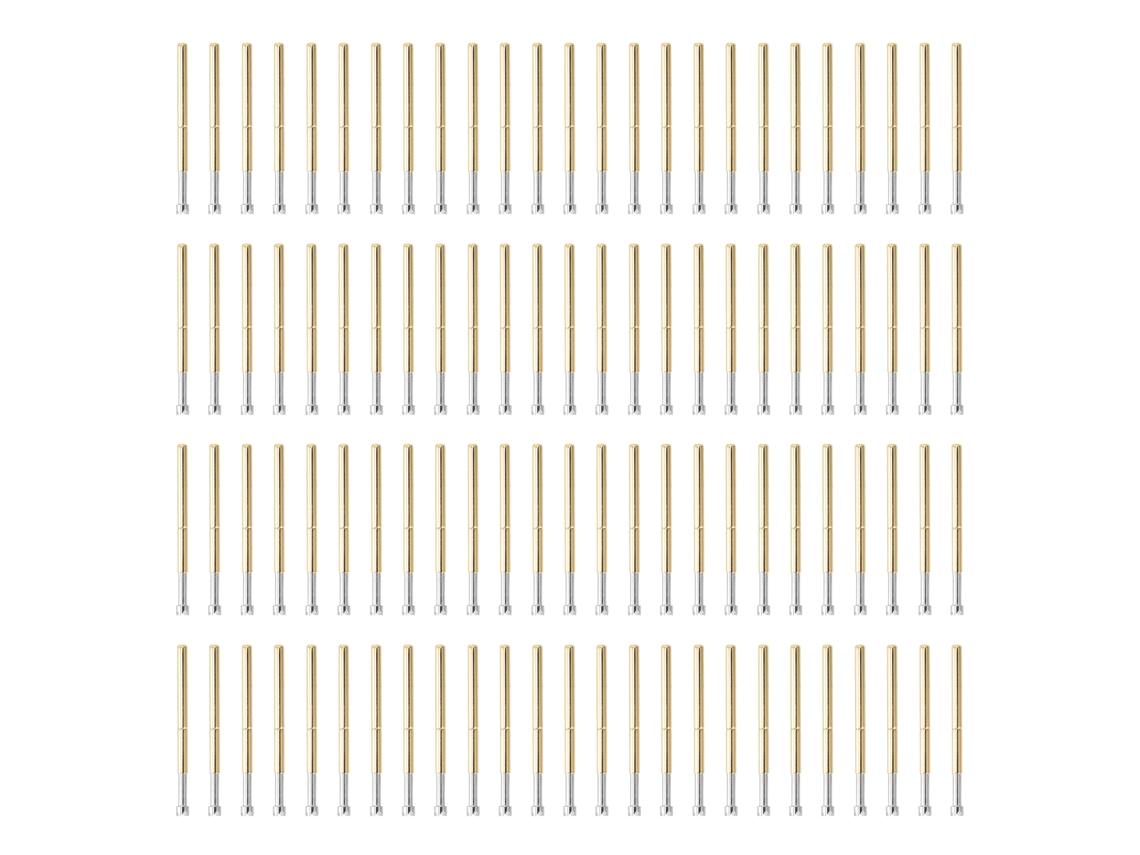 100 Pines Pogo Tipo Q Head De 4 Garras, Material Latón Y Acero Inoxidable, Fácil Reemplazo, Pines De 5 A Para Pcb De Prueba.