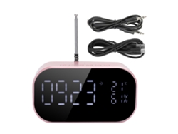 Alto-falante Bluetooth Sem Fio S2 Com Tela Lcd, Despertador, Som De Graves E Material Metálico Para Quarto De Dormir