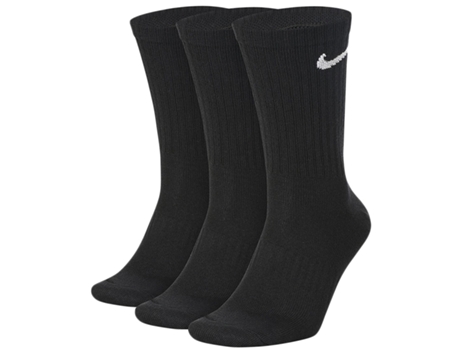 NIKE, Everyday Lightweight Crew, Dri-FIT, Pack 3, Calcetines, Sportwear, Multideporte, Algodon, Unisex, Negro, NISX7676//