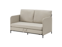 Sofá cama Soini plegable diseño 2 en 1 espuma textil metal 78 x 125 x 67 cm Beige [EN.CASA]