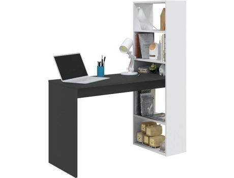 Escritorio con Estantería HABITDESIGN Blanco (120 x 71 x 53 cm - Melamina)