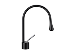 Grifo De Lavabo Con Repisa 201 En Latón Negro, Colección Céphise