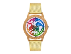 Reloj Unisex Para Parejas Con Correa De Silicona Y Movimiento De Cuarzo (dorado)