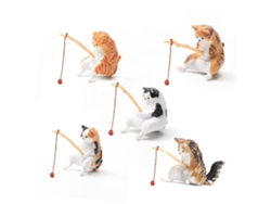 Decoración De Acuario Con Gato Sentado, Pesca, Paisajismo, Pecera, Pvc Para Interiores