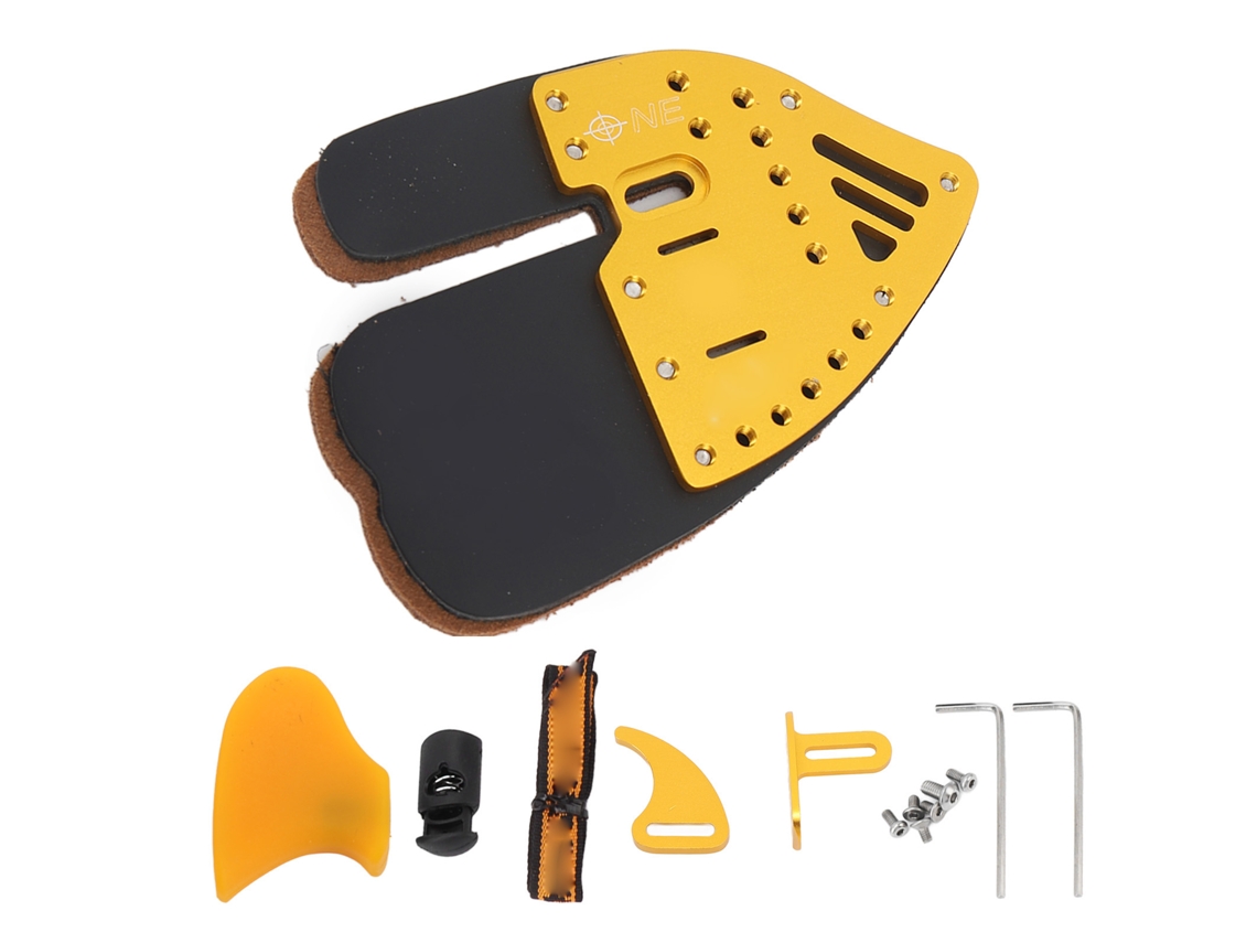 Protector De Dedos Para Arcos Recurvos De Tiro Con Arco, Fabricado En Cuero Genuino Y Aleación De Aluminio Para Competiciones.