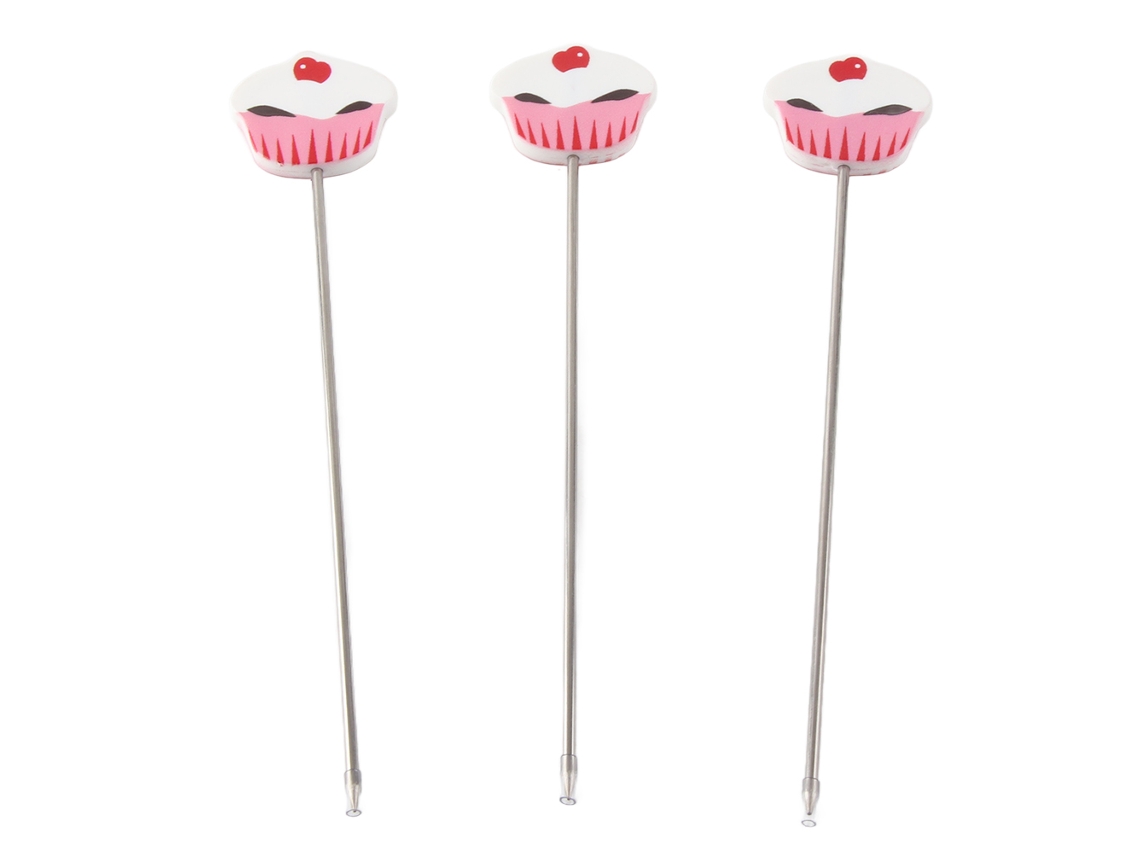 3 Agujas De Acero Inoxidable Para Probar Pasteles, Herramienta De Prueba De Repostería Diy Para Pasteles, Pan Y Muffins.