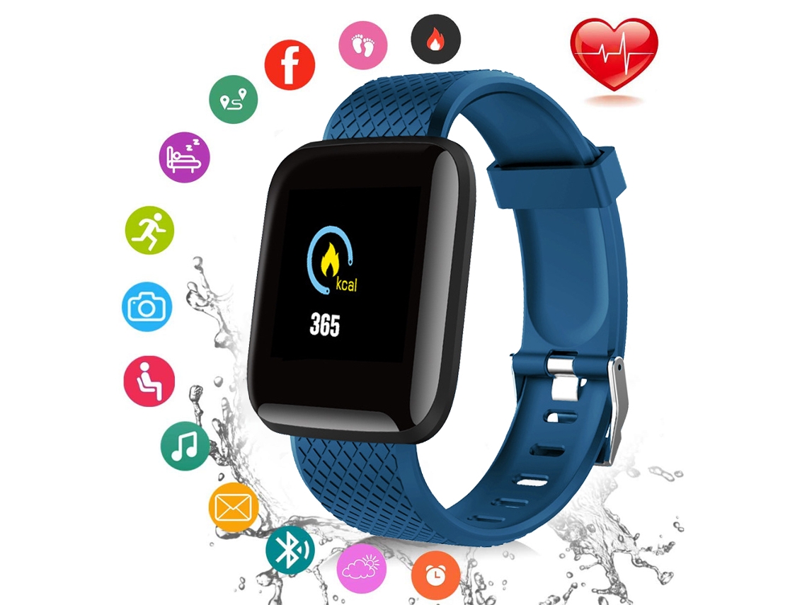 Relógio Inteligente D13 Pulseira Fitness Monitor Cardíaco Contador De Passos Impermeável Para Ios E Android