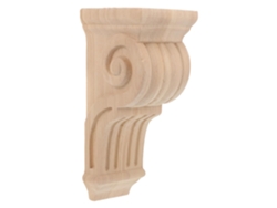 Aplique De Pared Decorativo Con Ménsulas De Madera Tallada De 8x17x8 Cm, Estilo Columna Romana.