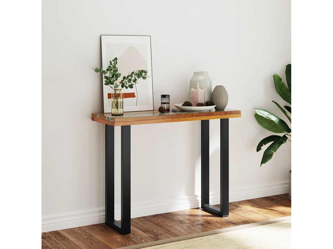 Mesa Consola | Mesa De Entrada | Mesa De Apoyo De Teca 100x35x75 Cm