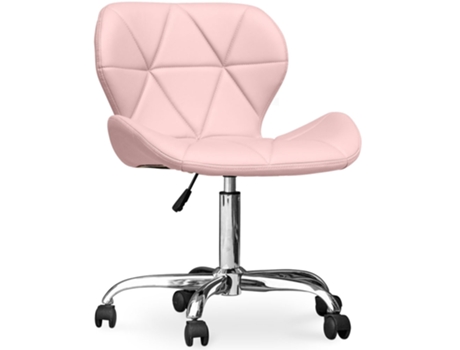 Silla de Oficina con Ruedas Silla de Escritorio Giratoria Tapizada en Piel Sintética Wito 50x48cm PRIVATEFLOOR