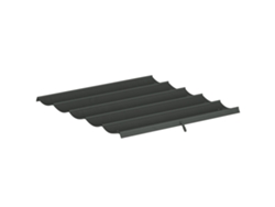 Pérgola/cenador con techo retráctil, 3 x 3 m - Solo techo, 250 x 255 cm, gris oscuro.