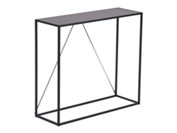 Mesa consola Austevoll para entrada acero 90x30x80cm - Negro [EN.CASA]