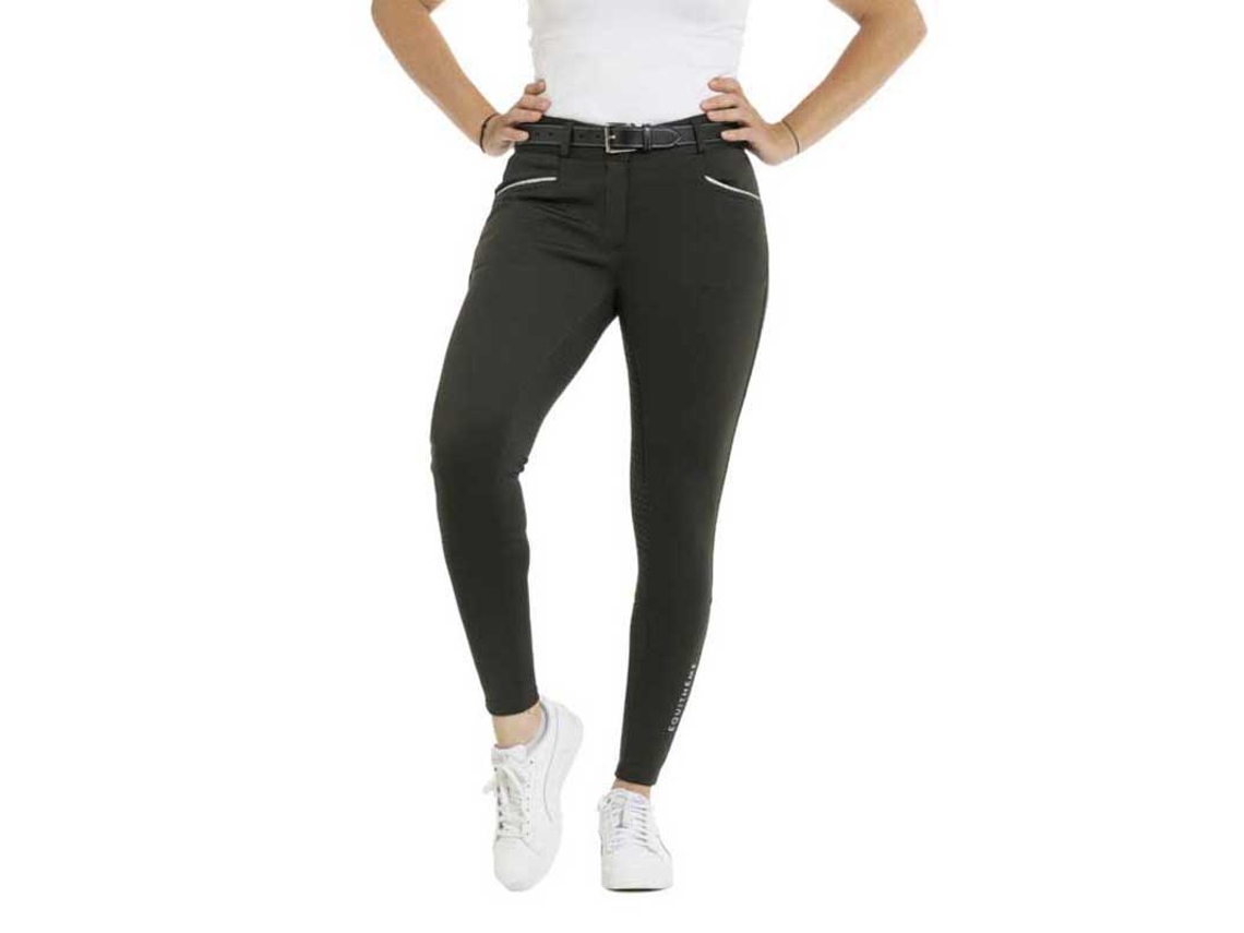 Calça de Montar com Assento de Silicone Claudine Verde 46Equitheme